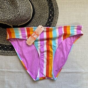GB Bay Stripe Hipster Bikini Bottom NEW